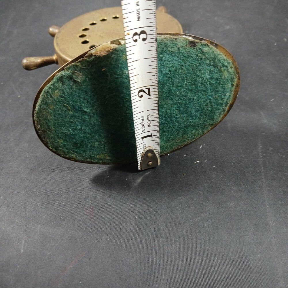 Vintage 50's Brass Ship Wheel Thermometer Williams Insulation Co - Picture 8 of 11